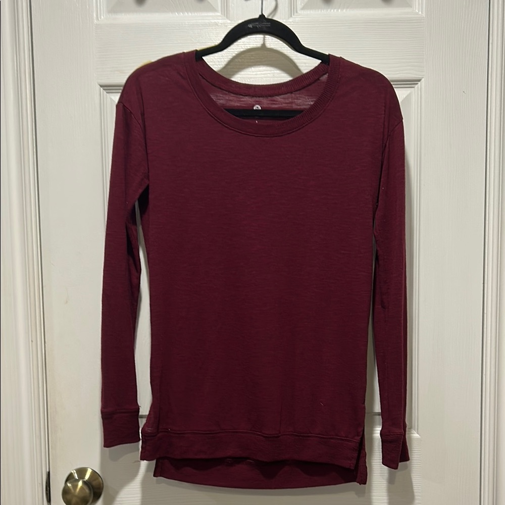 Maroon long sleeve shirt
